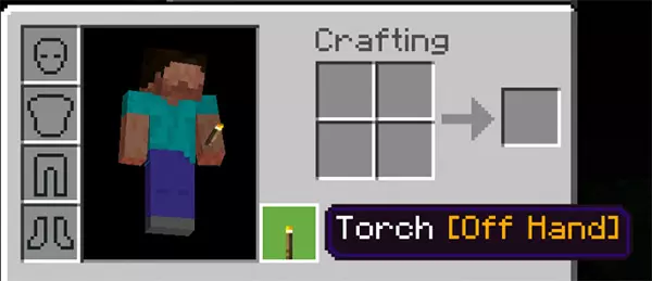 Мод Факел в левой руке для Minecraft PE