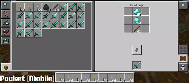 Мод Быстрый крафт для Minecraft PE