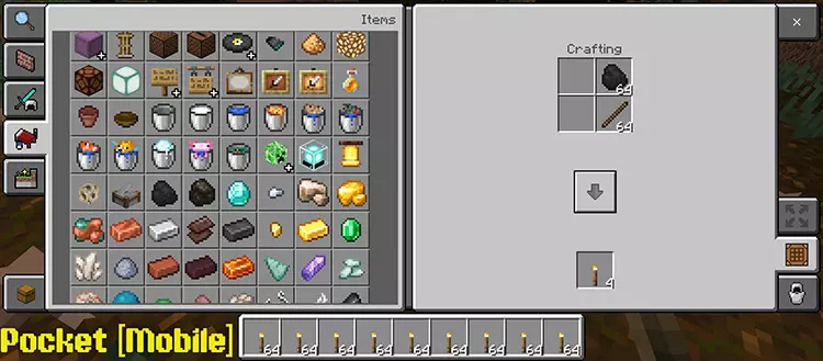 Мод Быстрый крафт для Minecraft PE