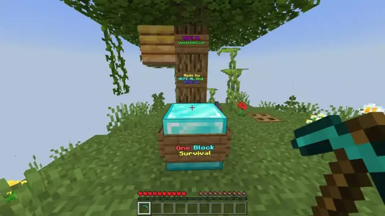 Карта Выживание на одном блоке для Minecraft PE