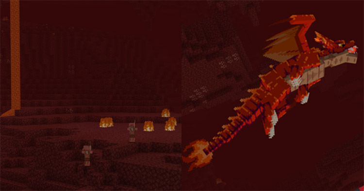 Мод Драконы небесной вуали для Minecraft PE
