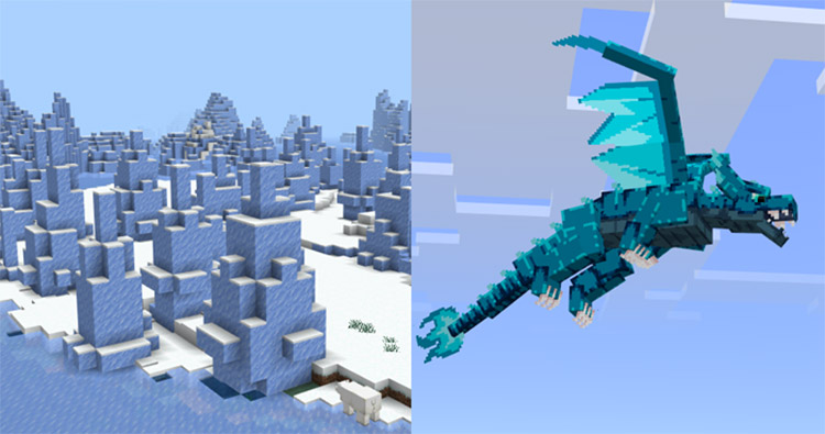 Мод Драконы небесной вуали для Minecraft PE