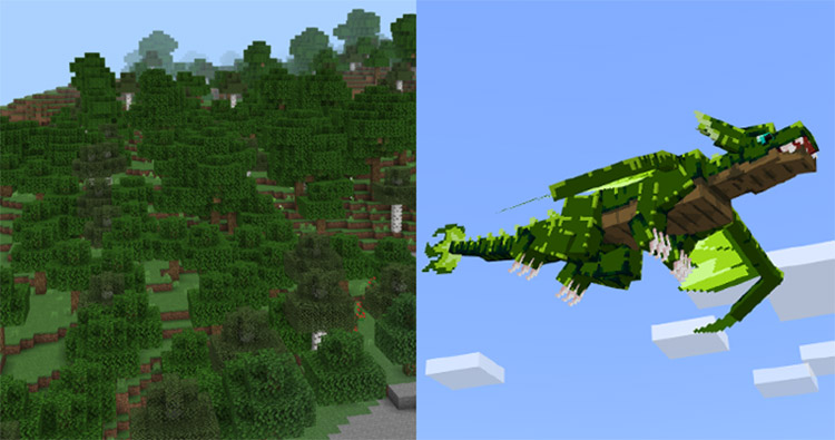Мод Драконы небесной вуали для Minecraft PE