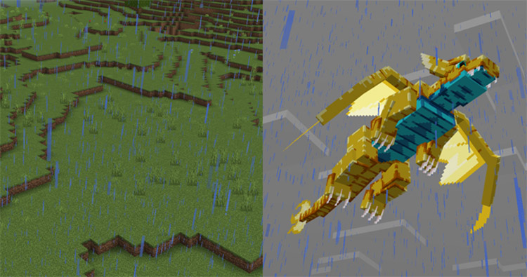 Мод Драконы небесной вуали для Minecraft PE