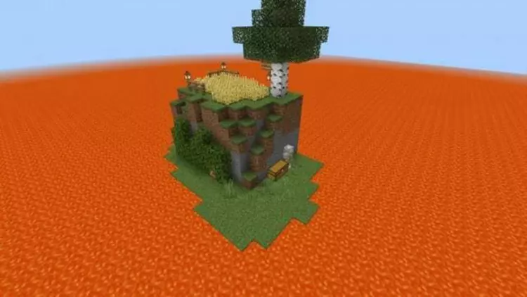 Карта Выживание в океане лавы для Minecraft PE