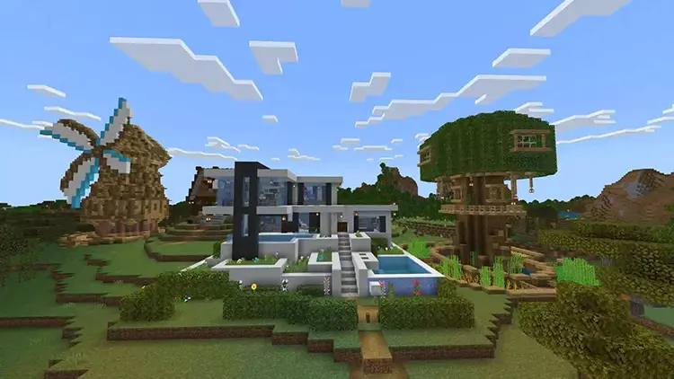 Карта Дикий мир выживания для Minecraft PE