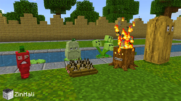 Мод Растения против зомби классика для Minecraft PE