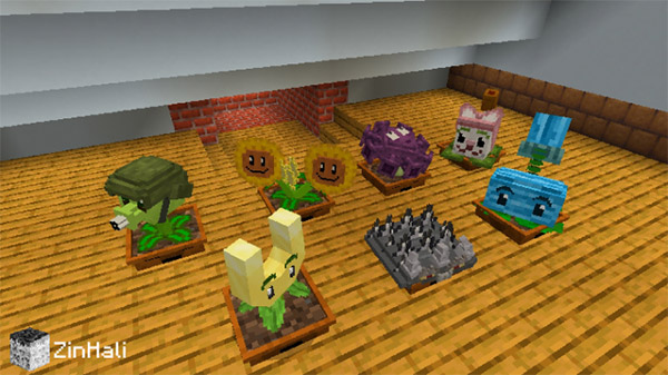 Мод Растения против зомби классика для Minecraft PE