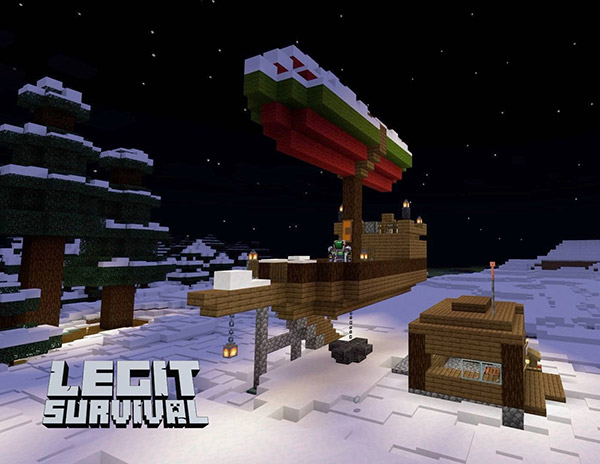 Карта Выживание в заснеженной деревне для Minecraft PE