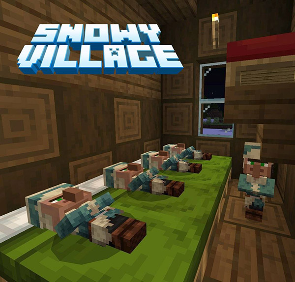 Карта Выживание в заснеженной деревне для Minecraft PE