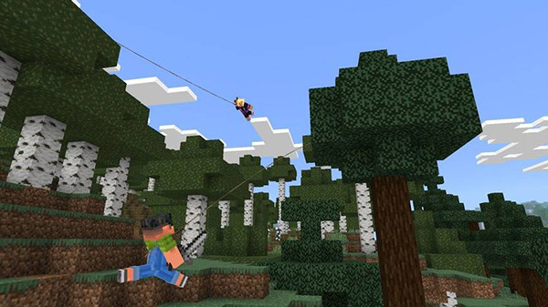 Мод Крюк-кошка для Minecraft PE