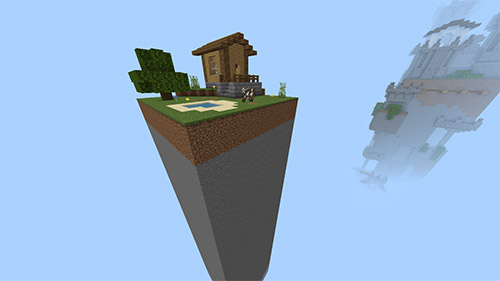 Карта "Выживание на чанках" для Minecraft PE