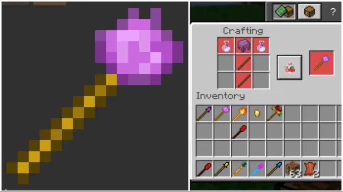Мод "Безумные волшебные палочки" для Minecraft PE