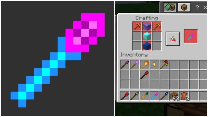 Мод "Безумные волшебные палочки" для Minecraft PE