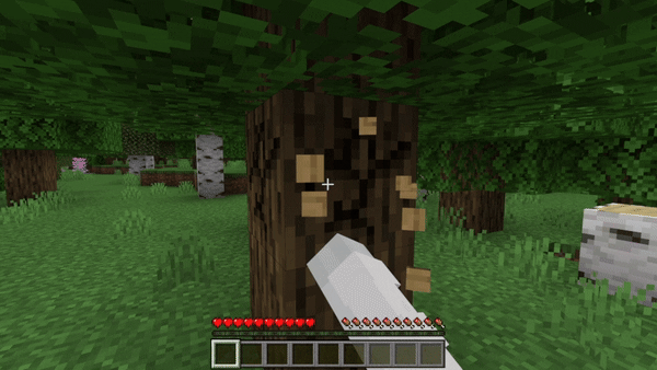 Мод "Реалистичная рубка деревьев" для Minecraft PE