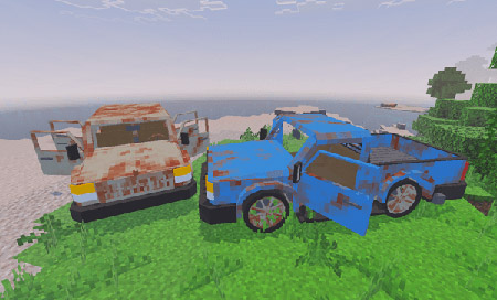 Мод "Заброшенные автомобили" для Minecraft PE