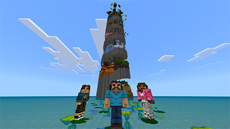Карта "Спиральный биом-паркур" для Minecraft PE