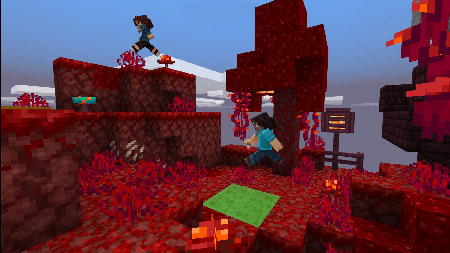 Карта "Спиральный биом-паркур" для Minecraft PE