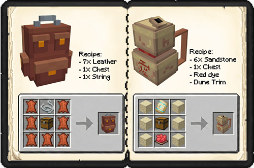 Мод "Рюкзаки от BONY162" для Minecraft PE