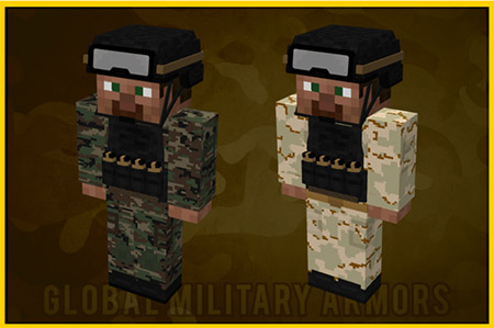 Мод "Военная броня" для Minecraft PE
