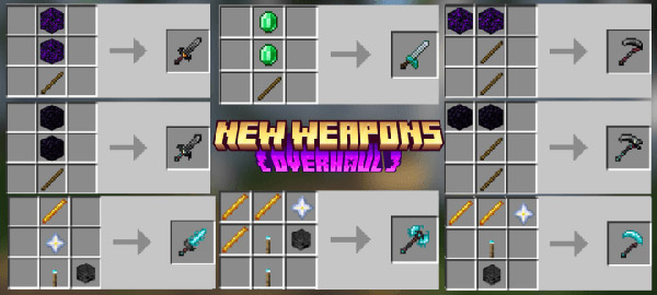 Мод "Новое оружие со способностями" для Minecraft PE