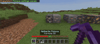 Мод "Быстрый сбор ресурсов" для Minecraft PE