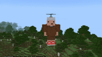 Мод "Шапка-вертолет" для Minecraft PE