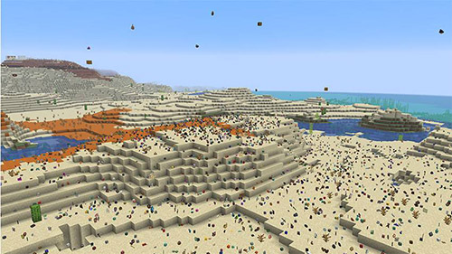Мод "Дождь из случайных предметов" для Minecraft PE