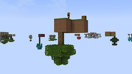 Карта "Небесное испытание вверх ногами" для Minecraft PE