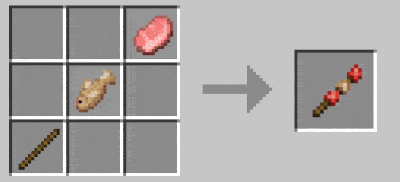 Мод "Шашлык на костре" для Minecraft PE