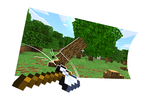 Мод "Динамическая рубка деревьев" для Minecraft PE