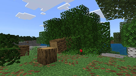 Мод "Реалистичная физика деревьев" для Minecraft PE