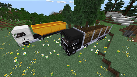 Мод "Грузовики" для Minecraft PE