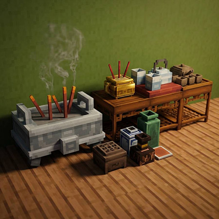 Мод "Китайская мебель" для Minecraft PE